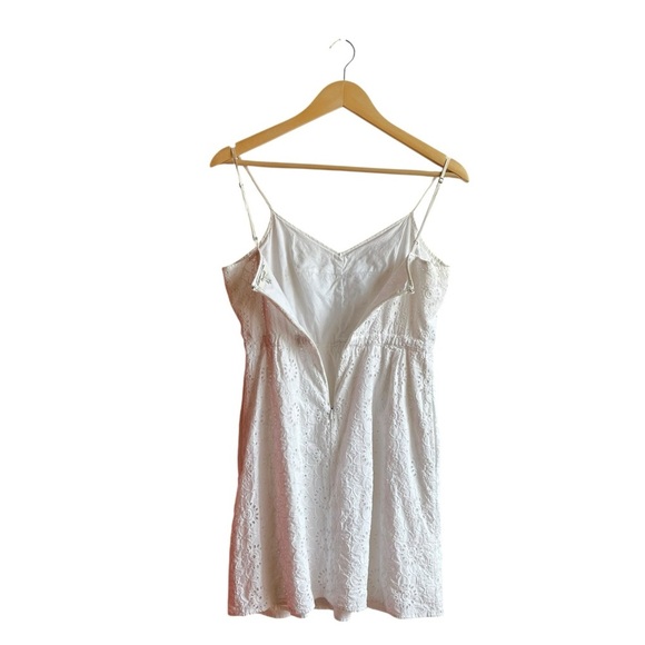 Madewell White Eyelet Cotton Mini Dress Size 4 - Picture 9 of 13
